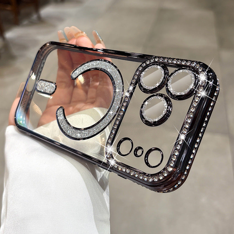 Diamond Magnetic Case for iPhone Series – Luxury Sparkle, Strong MagSafe, Full Protection