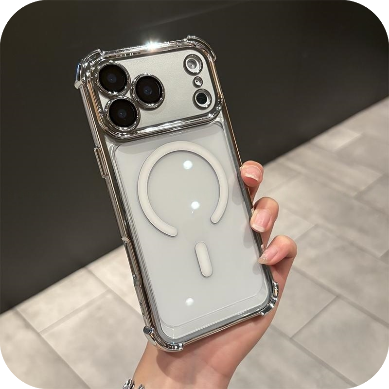 iPhone 17 Corner Airbags Magnetic Shockproof Ice-Clear Case
