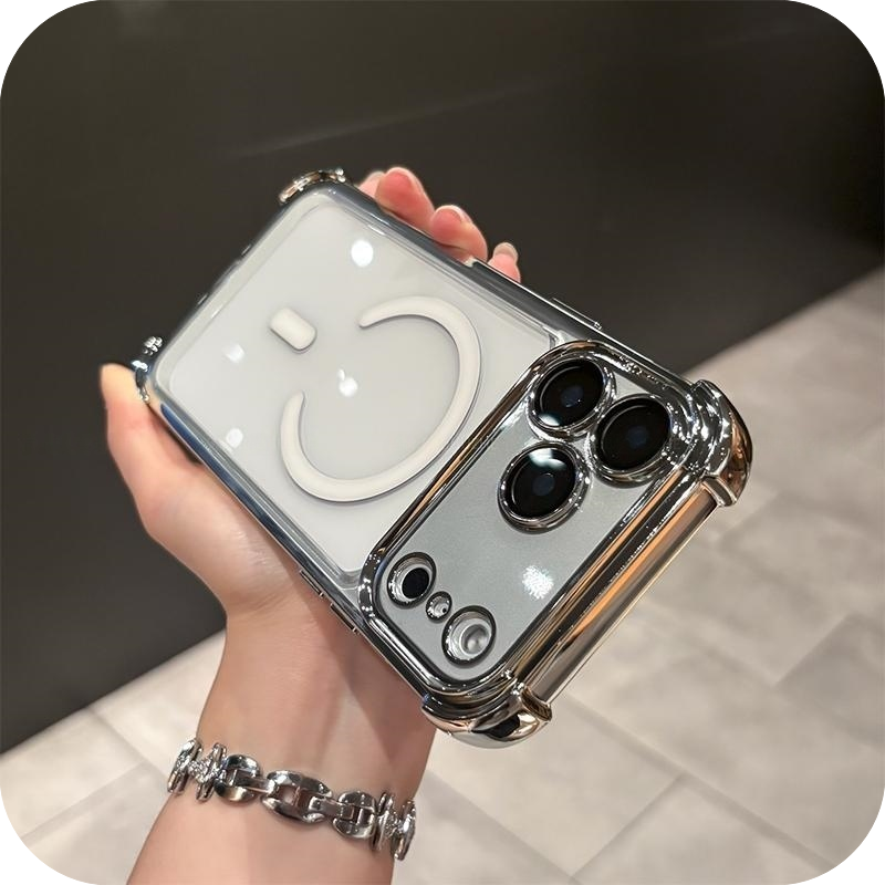 iPhone 17 Corner Airbags Magnetic Shockproof Ice-Clear Case