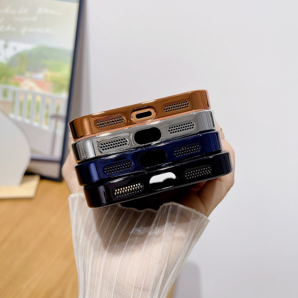 Electroplating Laser Square Mobile Phone Case Suitable for iPhone Series