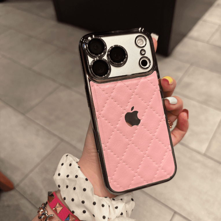 Chanel Style Diamond Leather Mobile Phone Case for iPhone Series