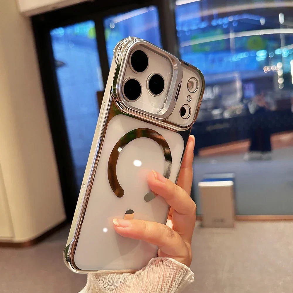 Luxury Plating Broderless Ultra Thin Magsafe Case for iPhone 17 16 15 14