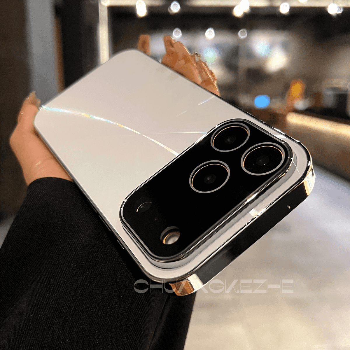 Electroplating Laser Square Mobile Phone Case Suitable for iPhone Series