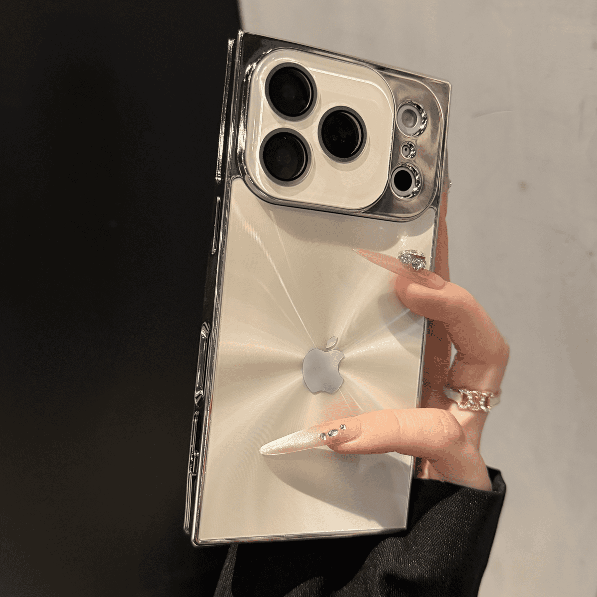 High-end Laser Square Aurora Suitable for iPhone Mobile Phone Case